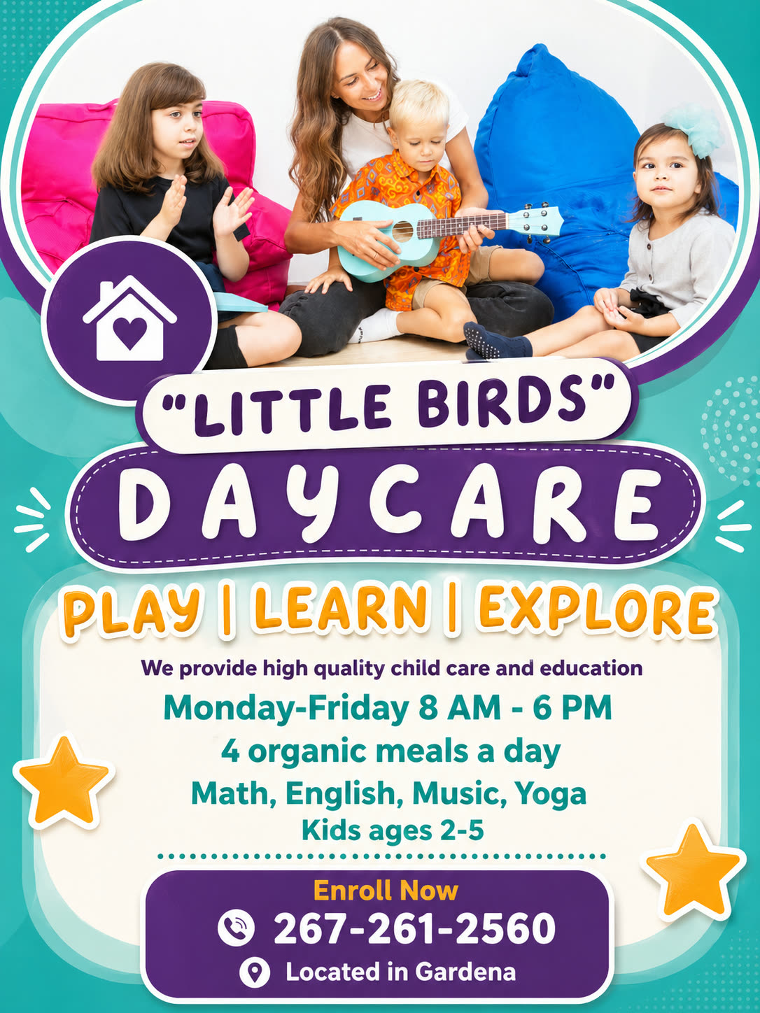 Little Birds Daycare · Brand & flyer design