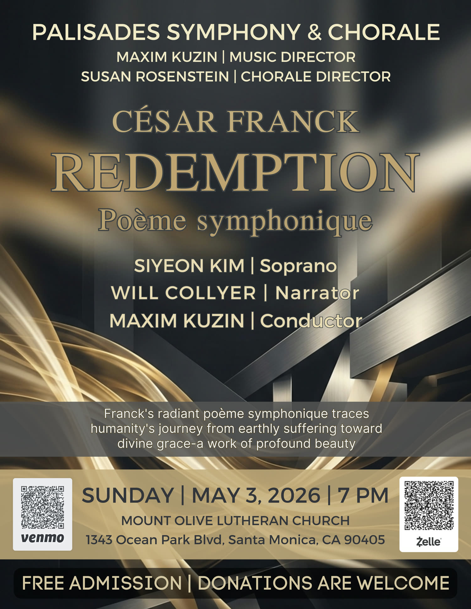 César Franck — Rédemption · Palisades Symphony & Chorale